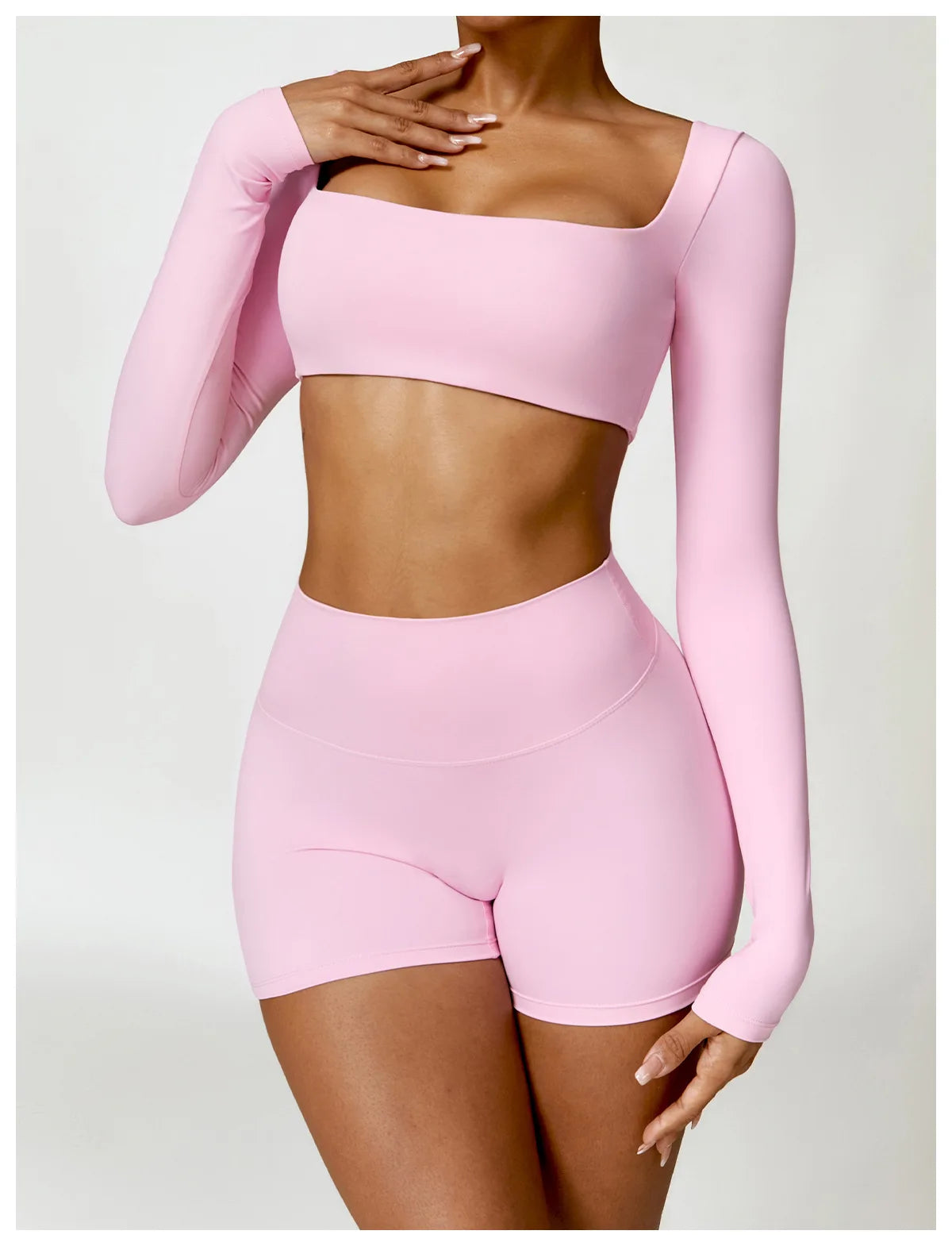 Dry Long Sleeve Shorts Set