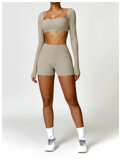 Dry Long Sleeve Shorts Set