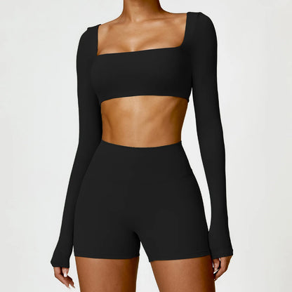 Dry Long Sleeve Shorts Set