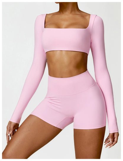 Dry Long Sleeve Shorts Set