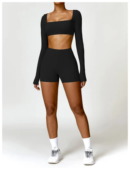 Dry Long Sleeve Shorts Set