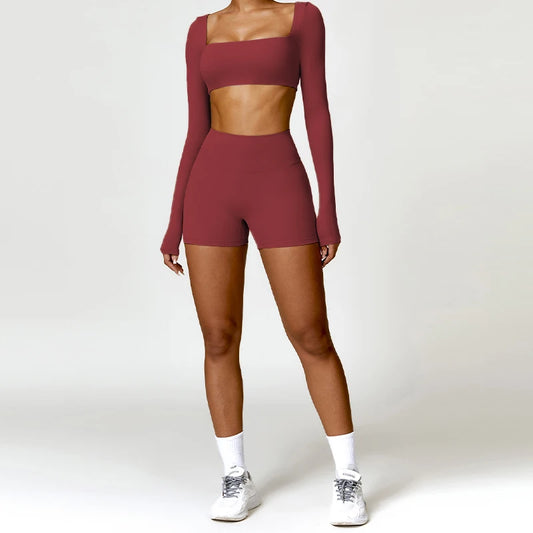 Dry Long Sleeve Shorts Set