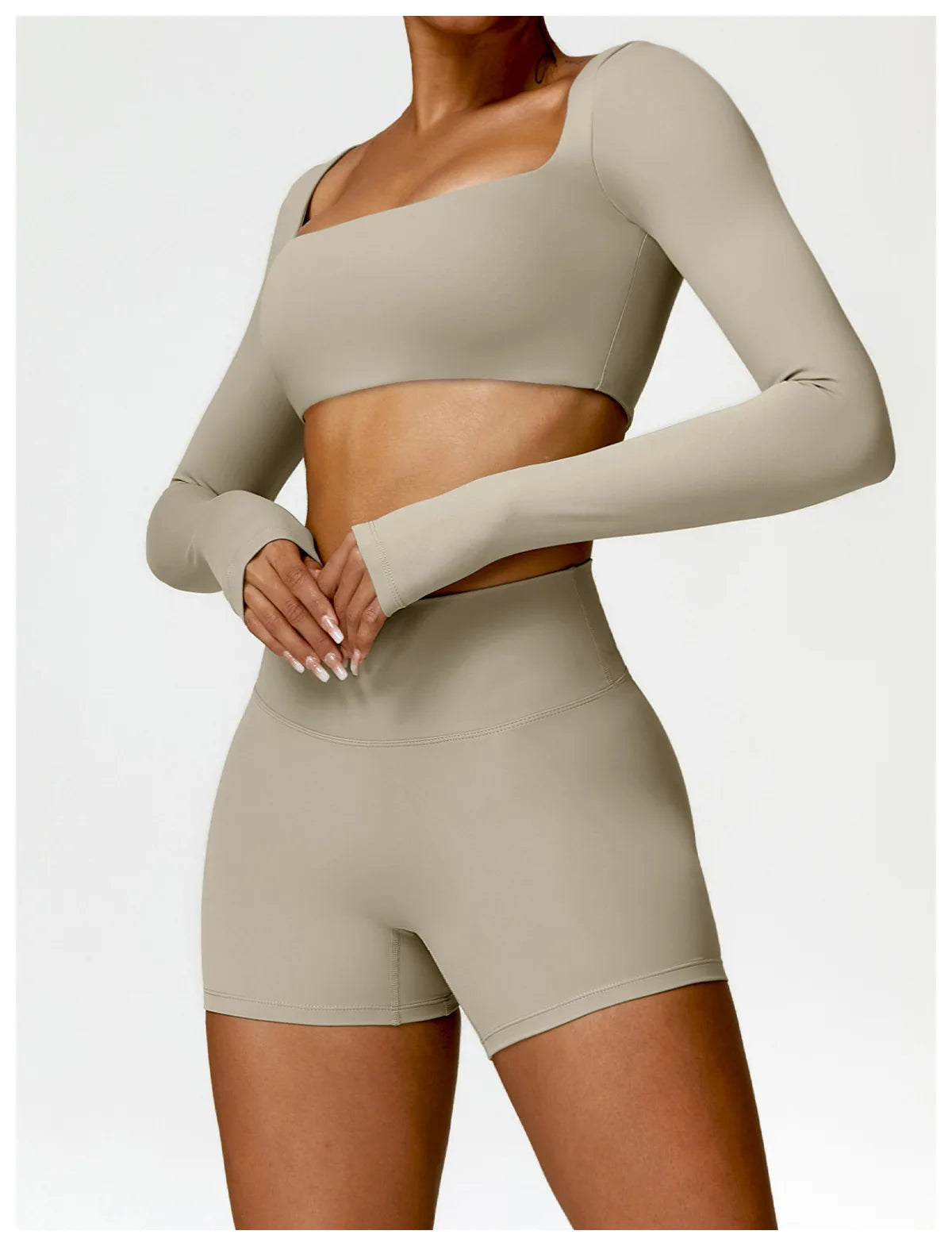 Dry Long Sleeve Shorts Set
