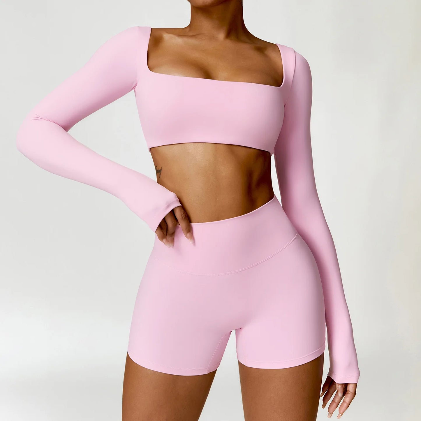 Dry Long Sleeve Shorts Set