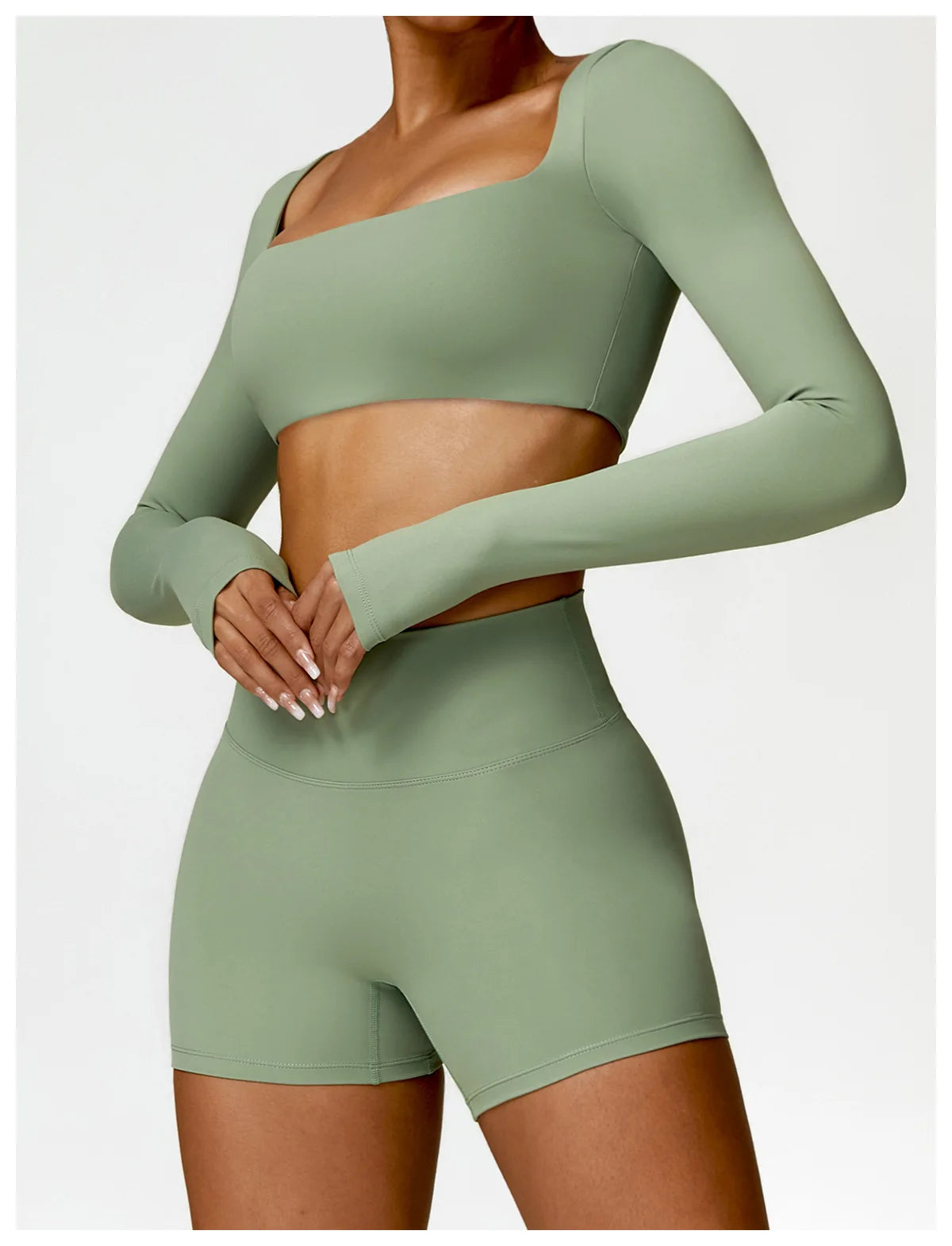 Dry Long Sleeve Shorts Set