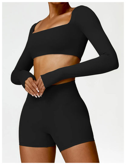Dry Long Sleeve Shorts Set