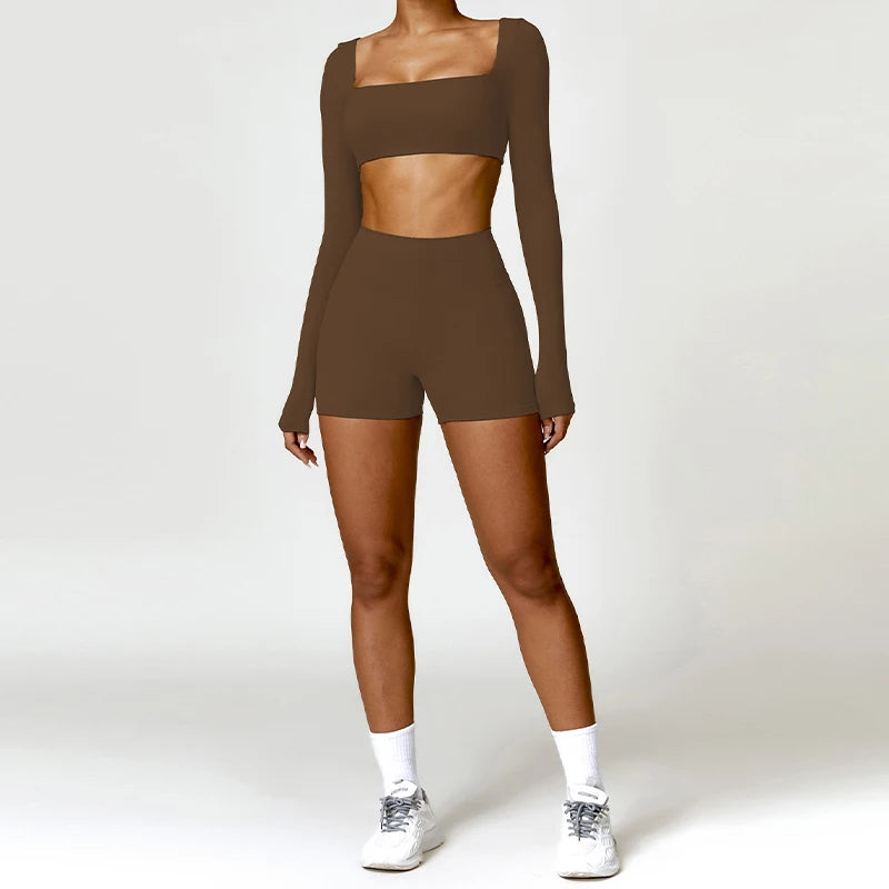 Dry Long Sleeve Shorts Set