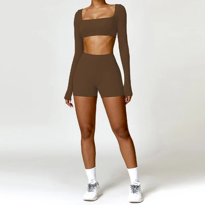 Dry Long Sleeve Shorts Set