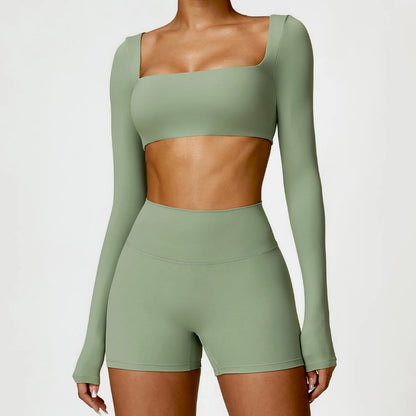 Dry Long Sleeve Shorts Set