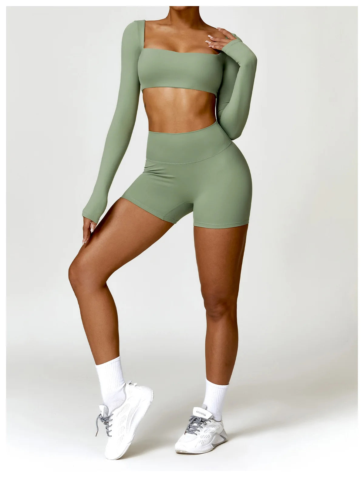 Dry Long Sleeve Shorts Set